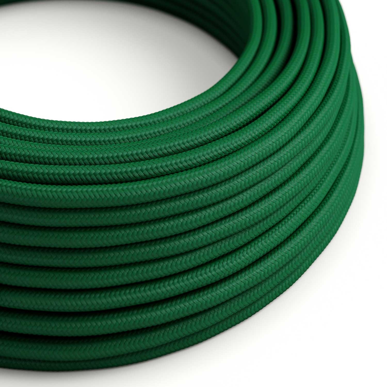 Emerald Green Rayon covered Round electric cable - RM21