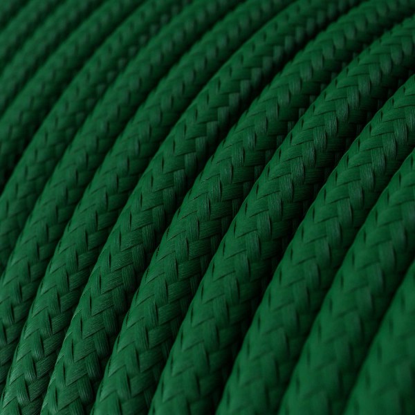 Emerald Green Rayon covered Round electric cable - RM21