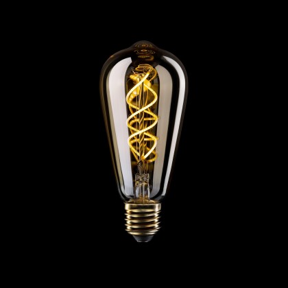 LED Light bulb gold B01 5V Collection Spiral Filament Edison ST64 1,3W E27 Dimmable 2500K