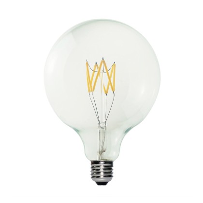 LED Light bulb Clear B04 5V Collection Short filament Globe G40 (G125) 1,3W E27 Dimmable 2500K