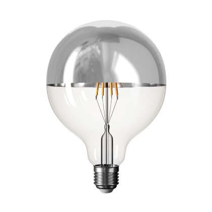 LED Light bulb Half sphere silver B05 5V Collection Short filament Globe G40 (G125) 1,3W E27 Dimmable 2500K