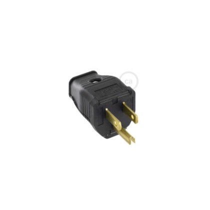 3-prong plug - Black