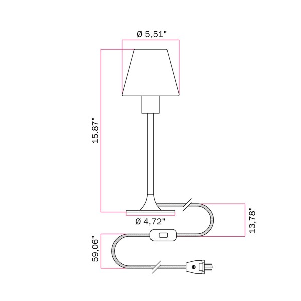 MAG-Y table lamp with canvas shade