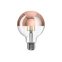 LED Light Bulb Copper Half-Dipped G25 8W 700Lm E26 2700K Dimmable - Copper 25HD