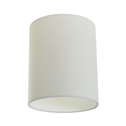 Cylinder Fabric Lamp Shade | 5.91 x 7.09 Inches | Italian Craftsmanship - Glossy white linon