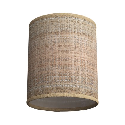 Cylinder Fabric Lamp Shade | 5.91 x 7.09 Inches | Italian Craftsmanship - Natural Raffia