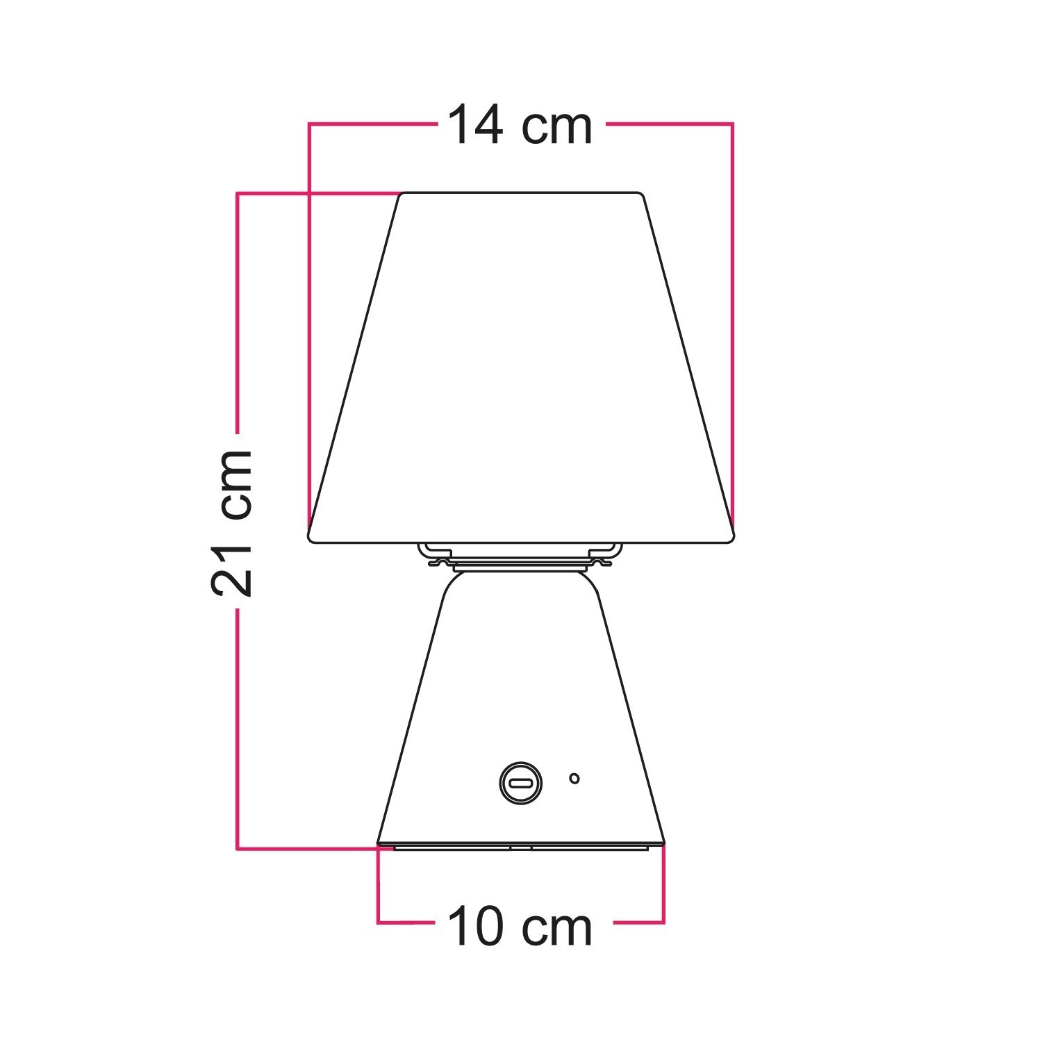 Portable and rechargeable Cabless11 lamp with Drop light bulb and lampshade