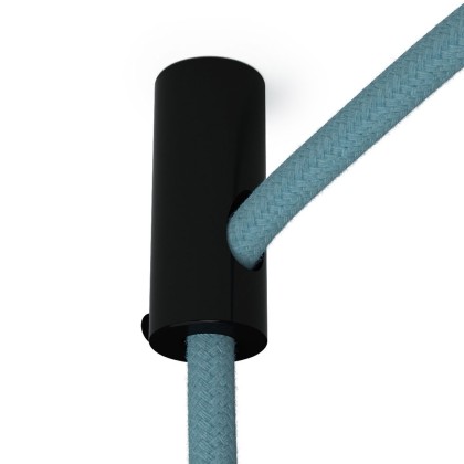 Swag Hook, Black ceiling hook and stop for fabric cable