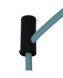 Swag Hook, Black ceiling hook and stop for fabric cable