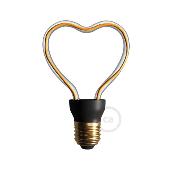 LED Light Bulb Clear Heart 8W 330Lm E26 2200K Dimmable - The Heart