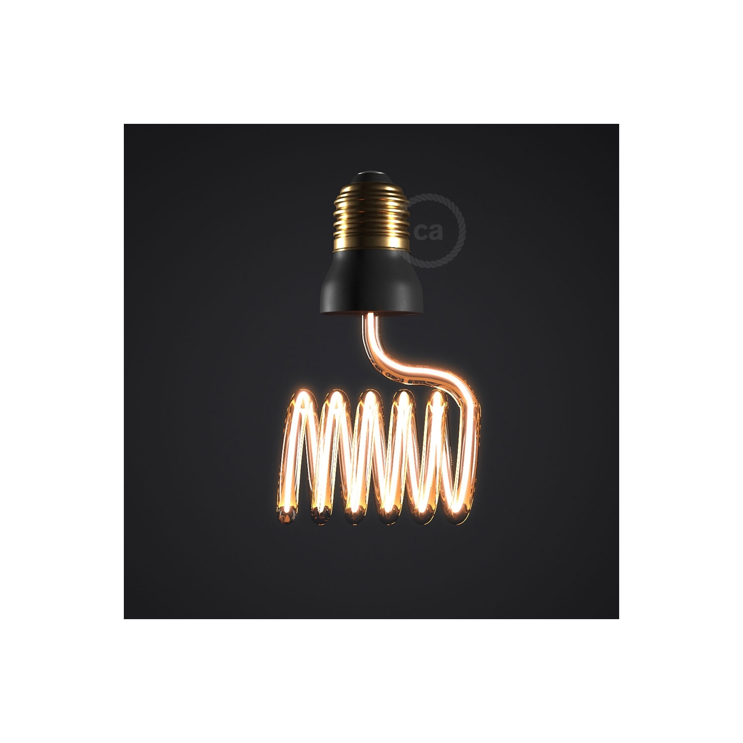 The Curling Iron Bulb - LED Art Loop Cross Light Bulb