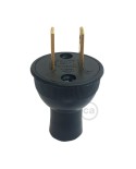 Black Round 2- Prong Plug