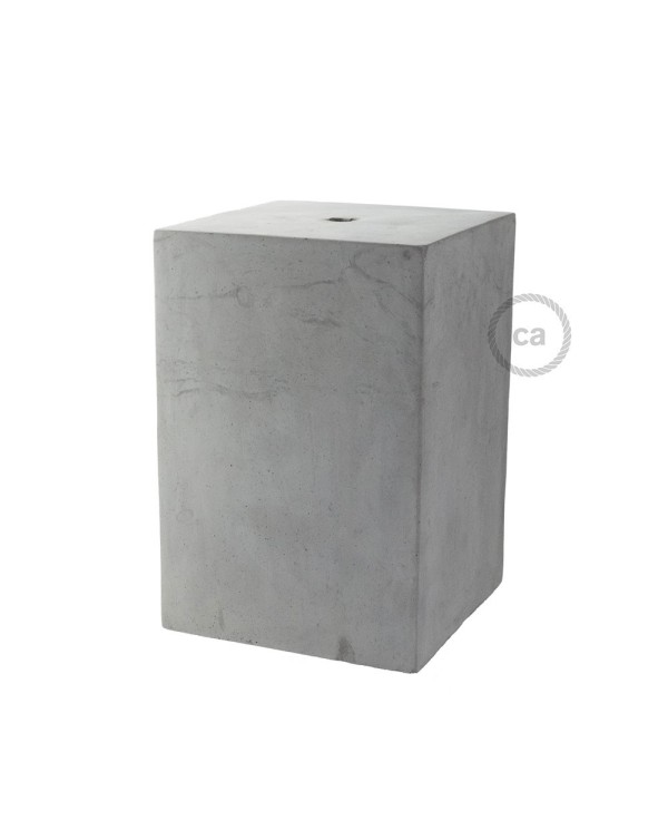 Cube Cement Pendant Lamp Shade | E26 Socket & Cable Retainer