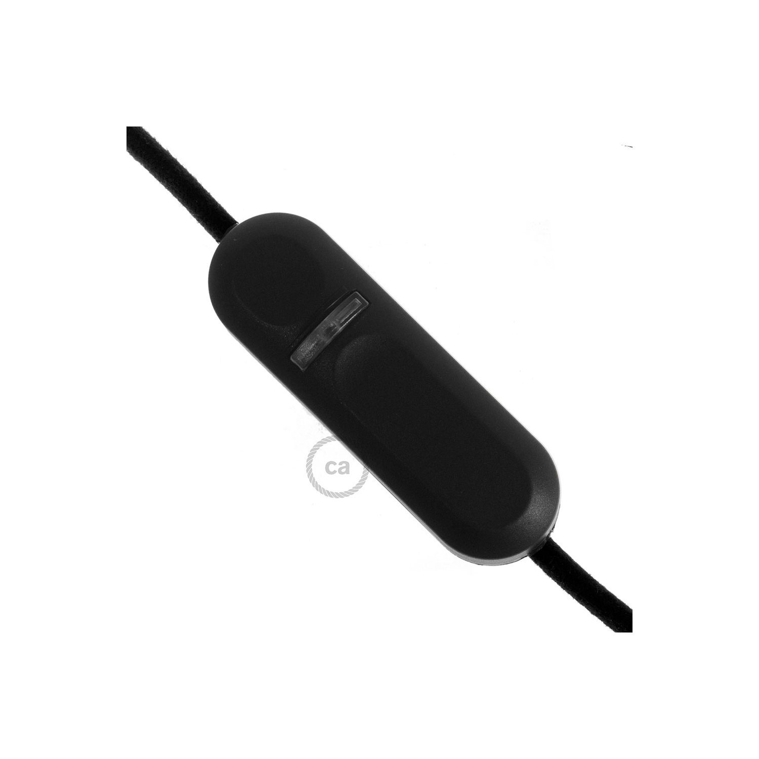 Black inline dimmer switch for lamps & plugin pendant lights
