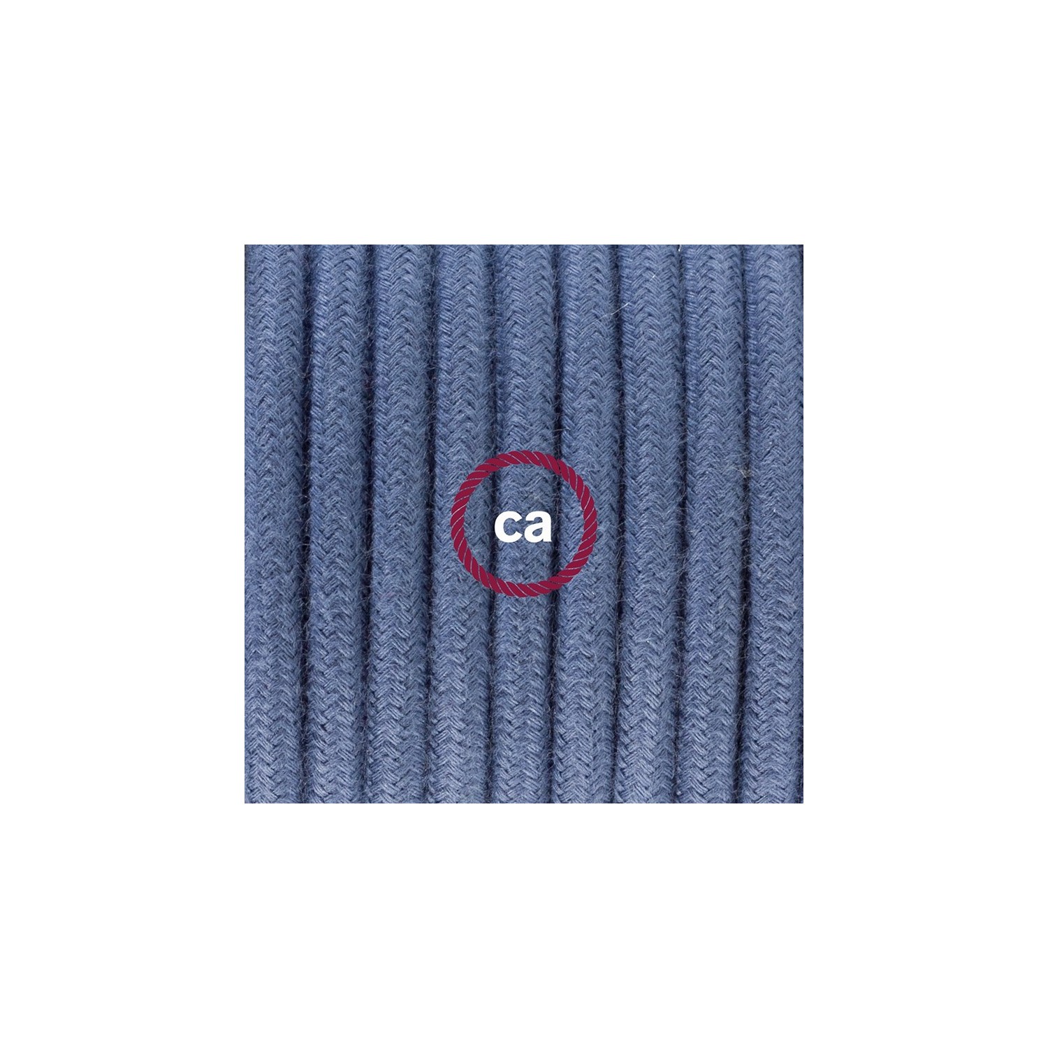 Plug-in Pendant with switch on socket | RC30 Stone Blue Cotton