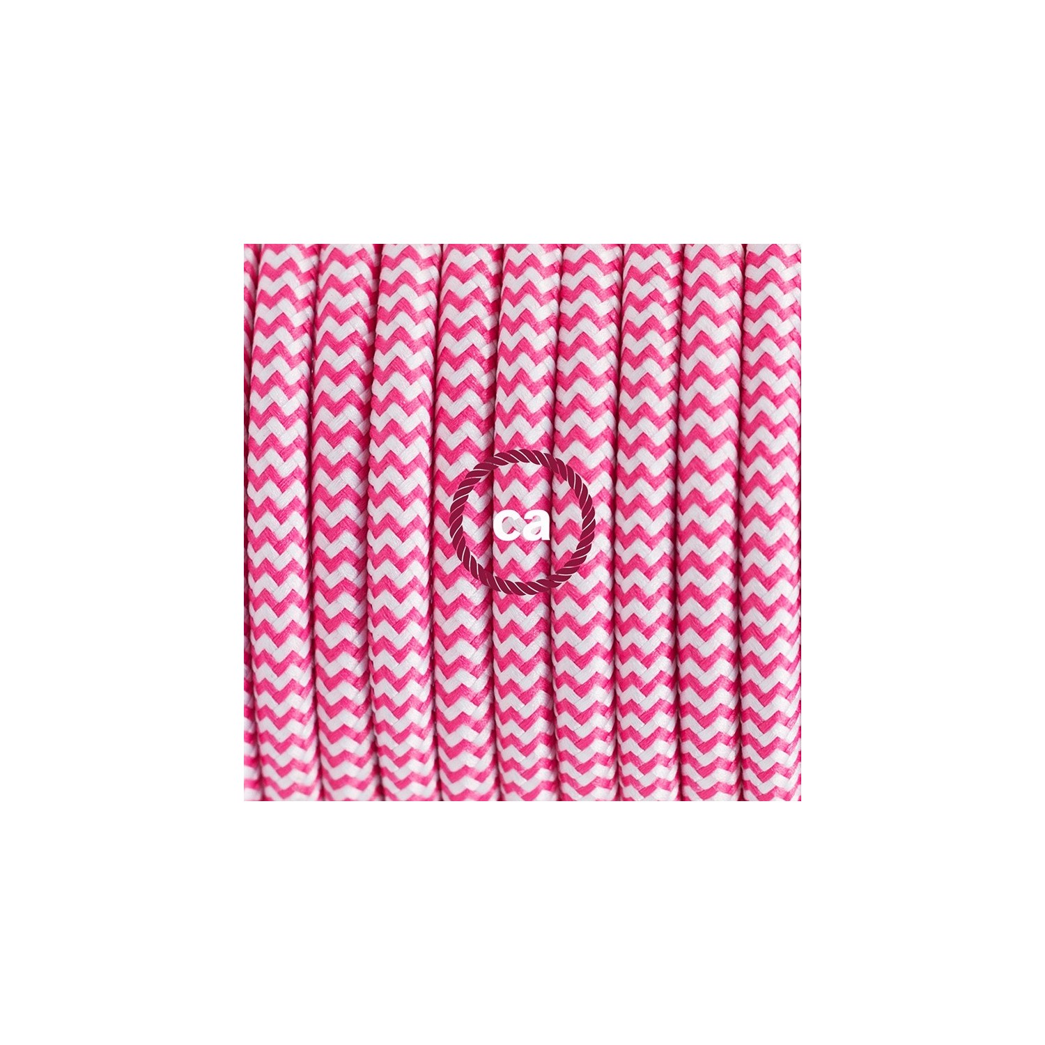 Plug-in Pendant with switch on socket | RZ08 Fuchsia & White Chevron