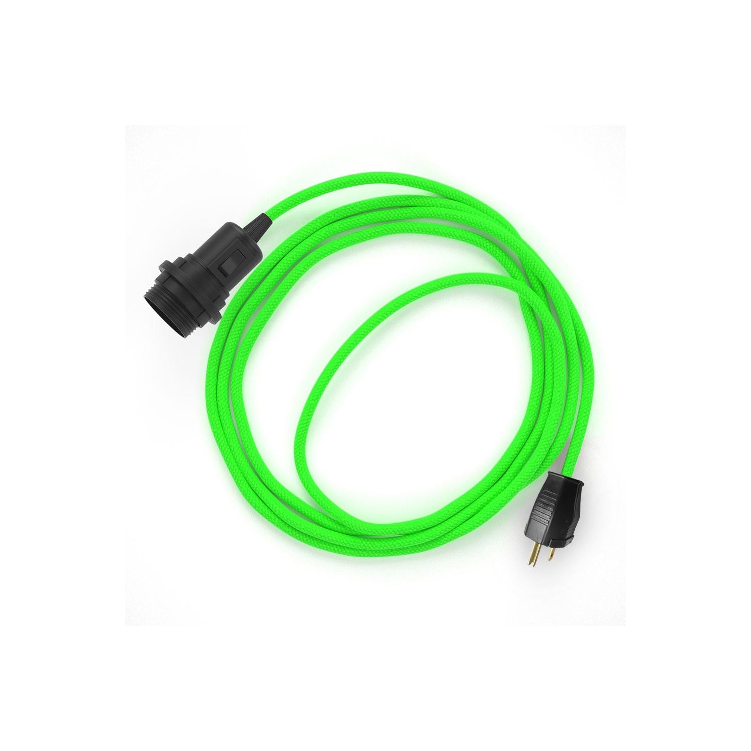 Plug-in Pendant for Lampshade with switch on socket | RF06 Neon Green