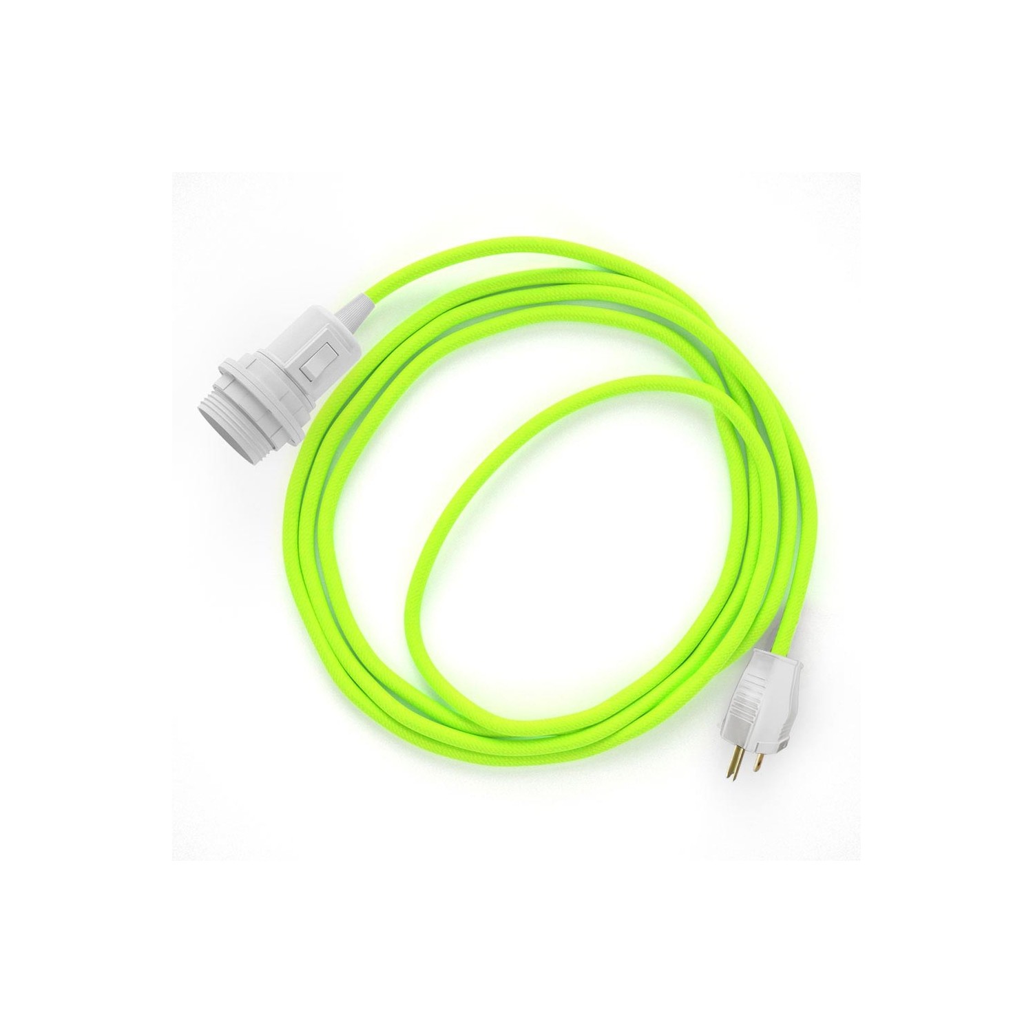 Plug-in Pendant for Lampshade with switch on socket | RF10 Neon Yellow