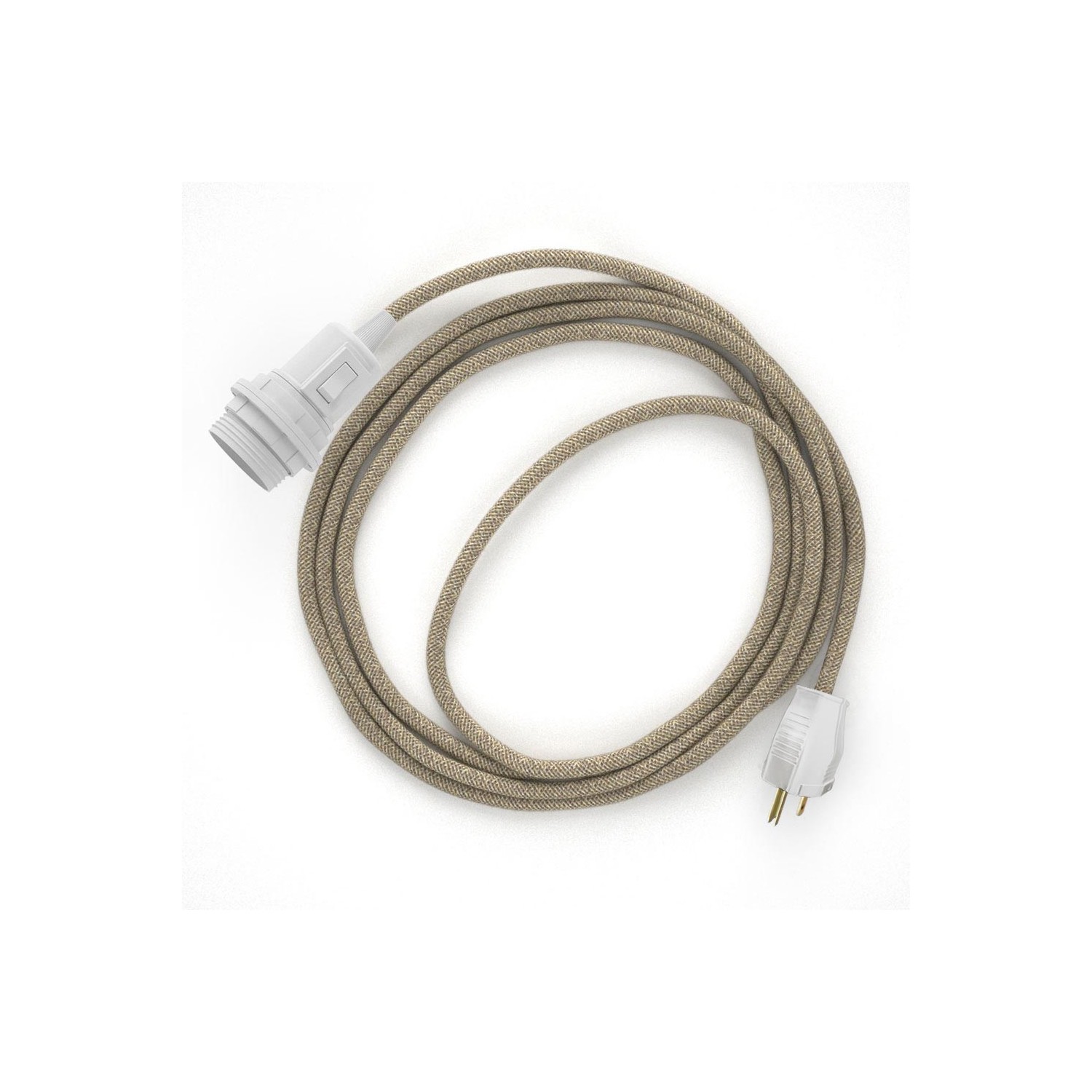 Plug-in Pendant for Lampshade with switch on socket | RN01 Natural Linen