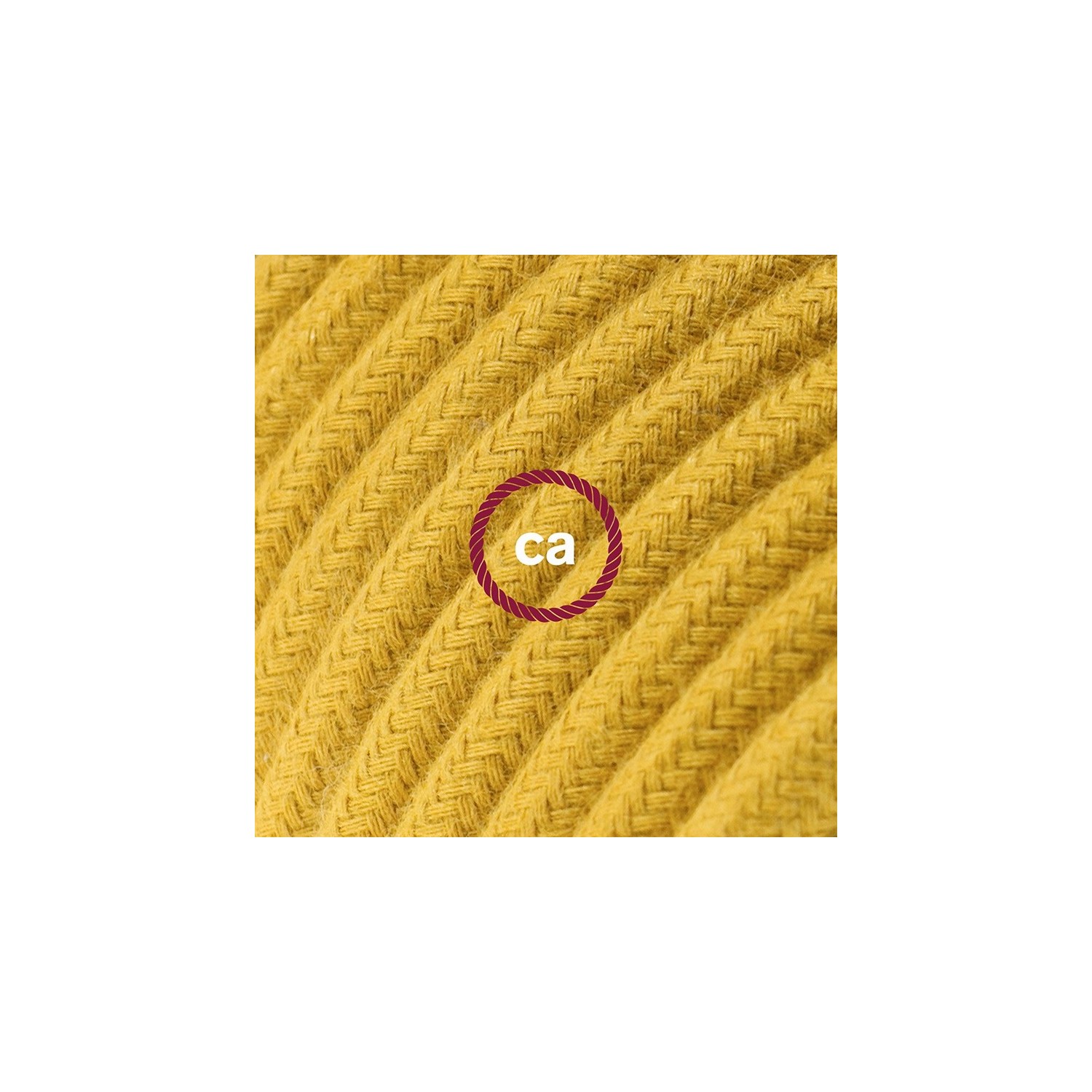 Cord-set - RC31 Mustard Cotton Covered Round Cable