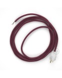 Cord-set - RC32 Raspberry Cotton Covered Round Cable