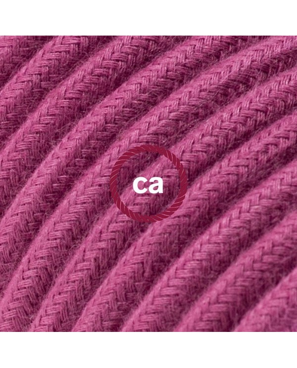 Cord-set - RC32 Raspberry Cotton Covered Round Cable