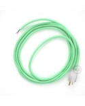 Cord-set - RC34 Mint Green Cotton Covered Round Cable