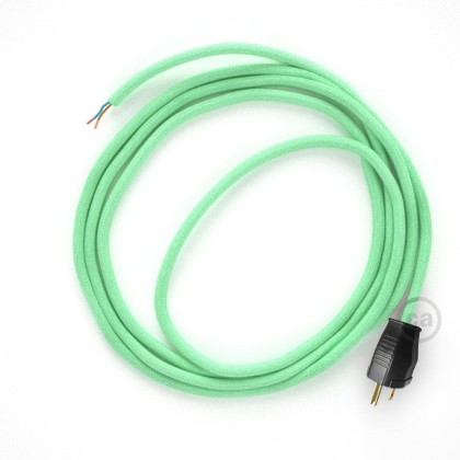 Cord-set - RC34 Mint Green Cotton Covered Round Cable