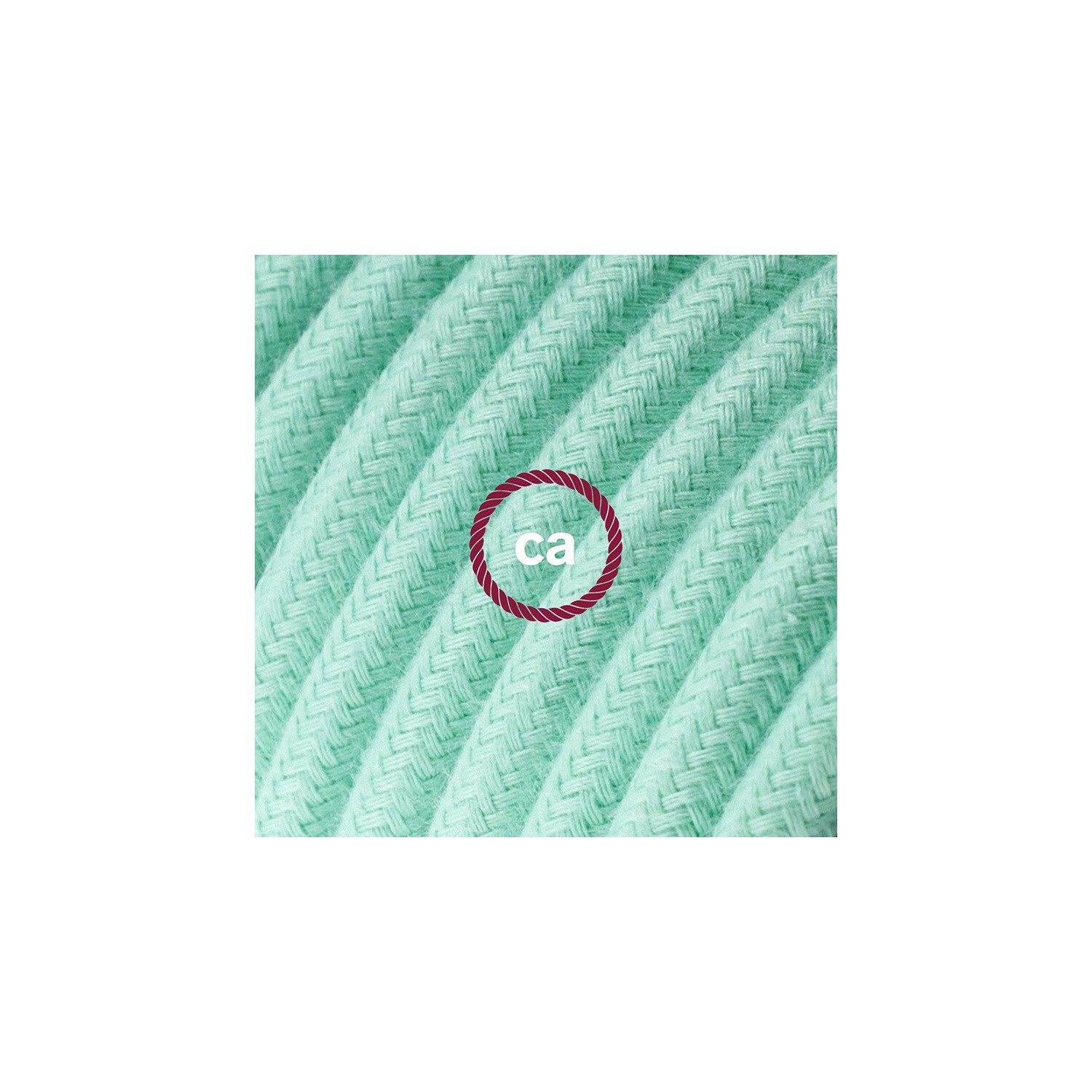 Cord-set - RC34 Mint Green Cotton Covered Round Cable