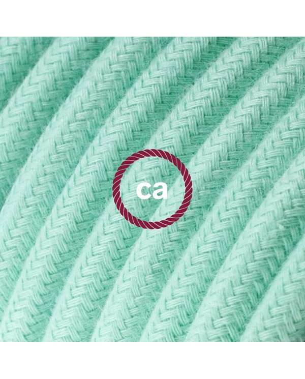 Cord-set - RC34 Mint Green Cotton Covered Round Cable