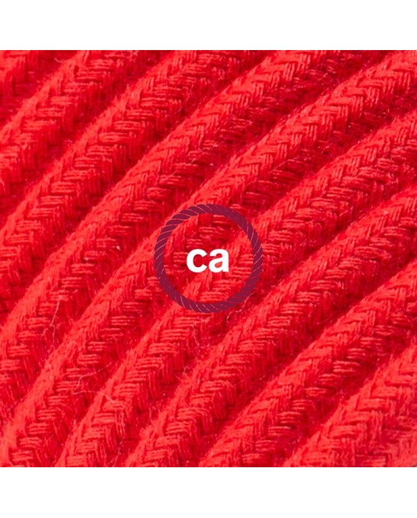 Cord-set - RC35 Red Cotton Covered Round Cable