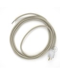 Cord-set - RC43 Dove Cotton Covered Round Cable