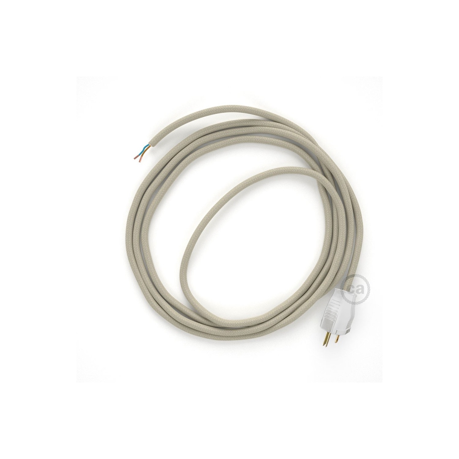 Cord-set - RC43 Dove Cotton Covered Round Cable