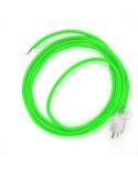 Cord-set - RF06 Neon Green Covered Round Cable