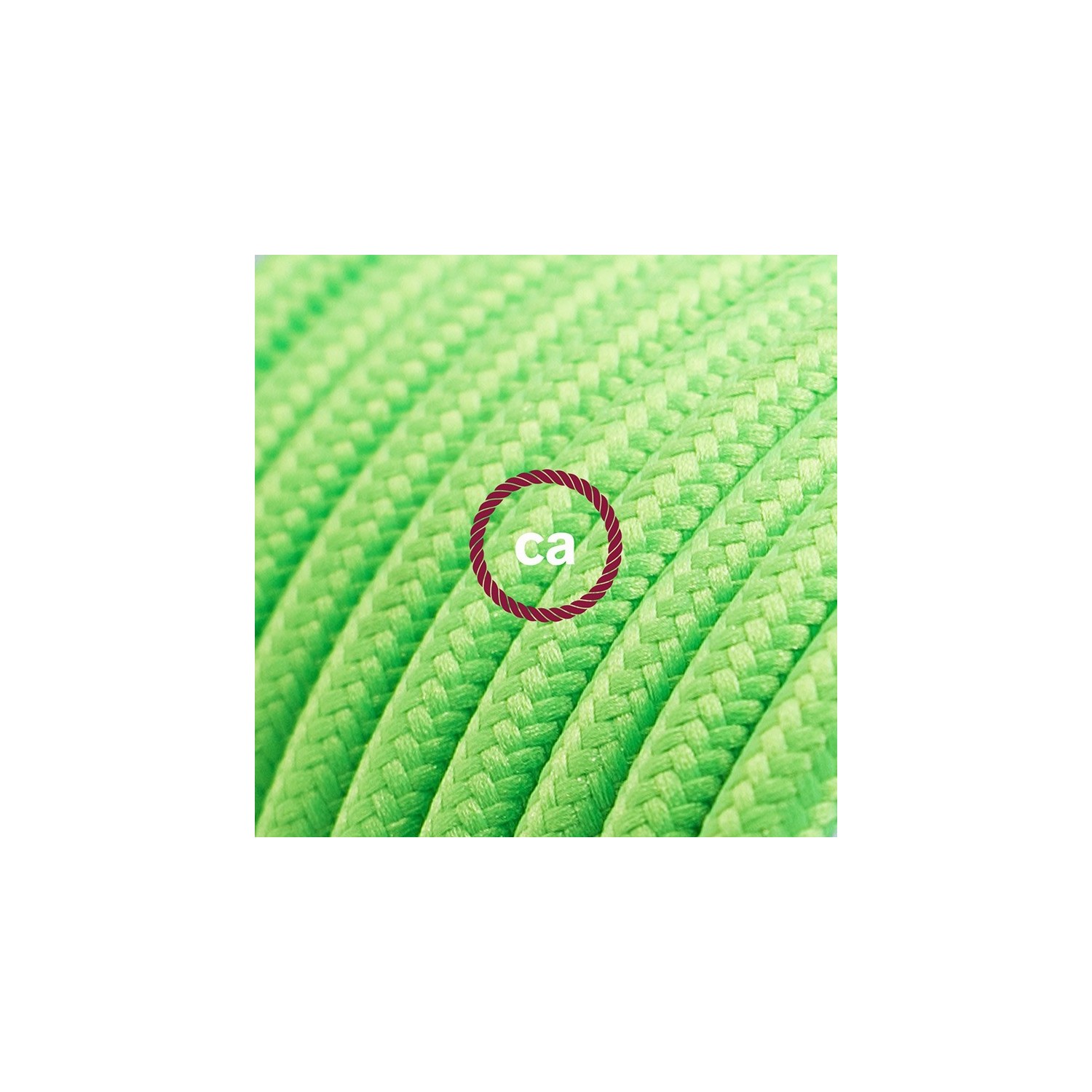 Cord-set - RF06 Neon Green Covered Round Cable