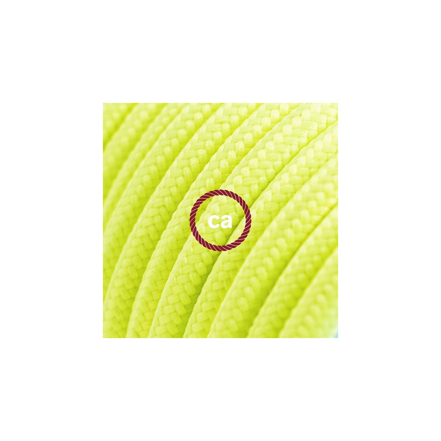 Cord-set - RF10 Neon Yellow Covered Round Cable