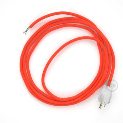 Cord-set - RF15 Neon Orange Covered Round Cable