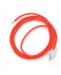 Cord-set - RF15 Neon Orange Covered Round Cable