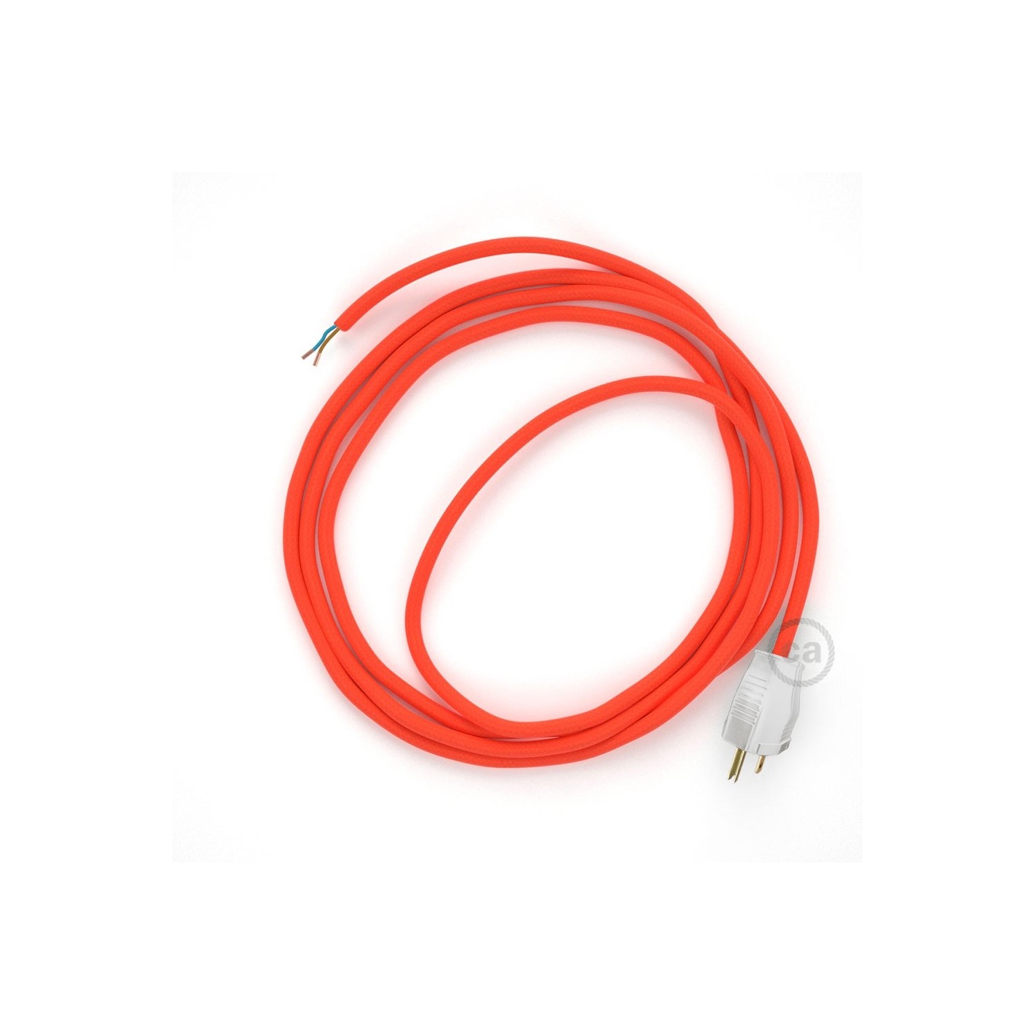 Cord-set - RF15 Neon Orange Covered Round Cable