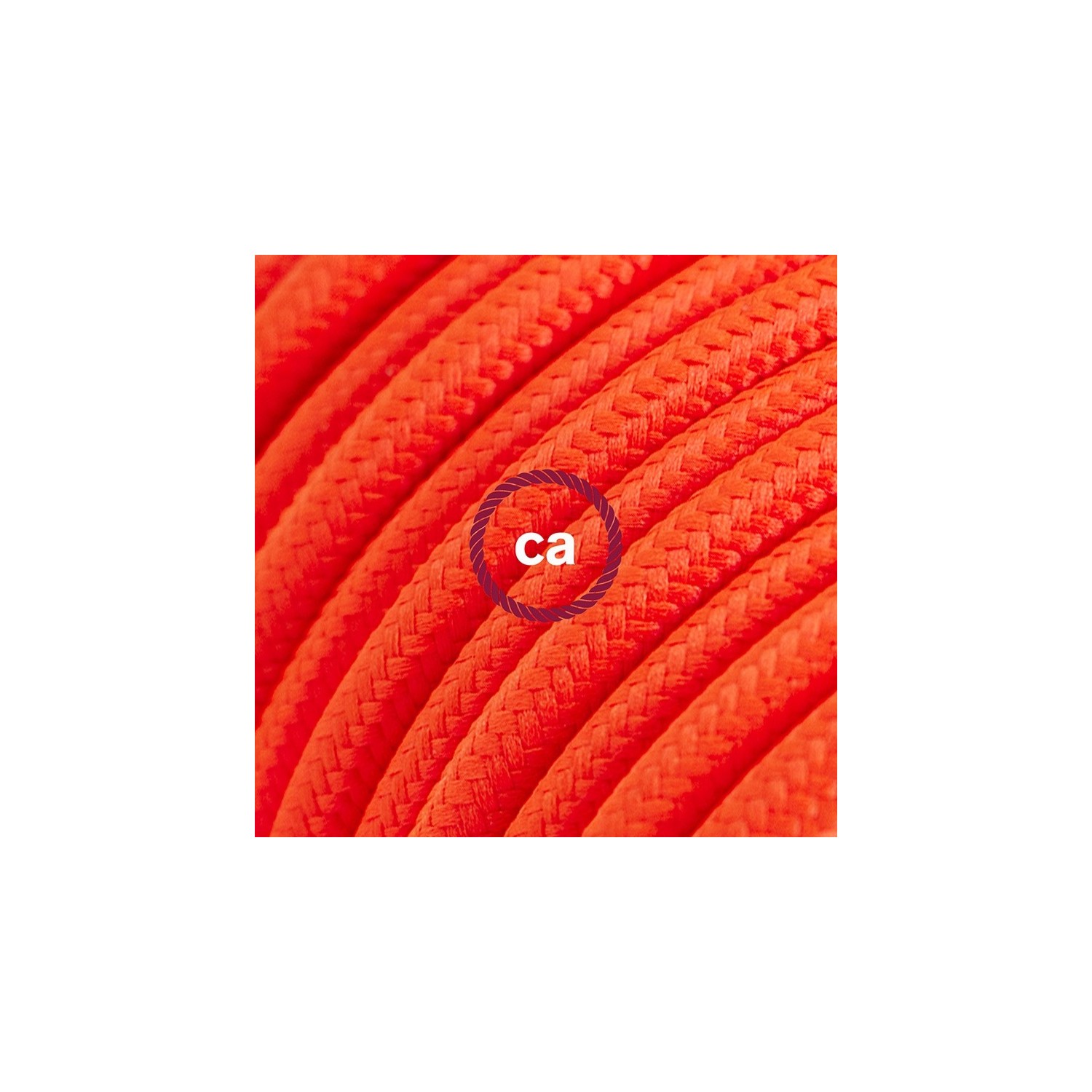 Cord-set - RF15 Neon Orange Covered Round Cable