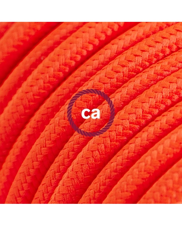 Cord-set - RF15 Neon Orange Covered Round Cable