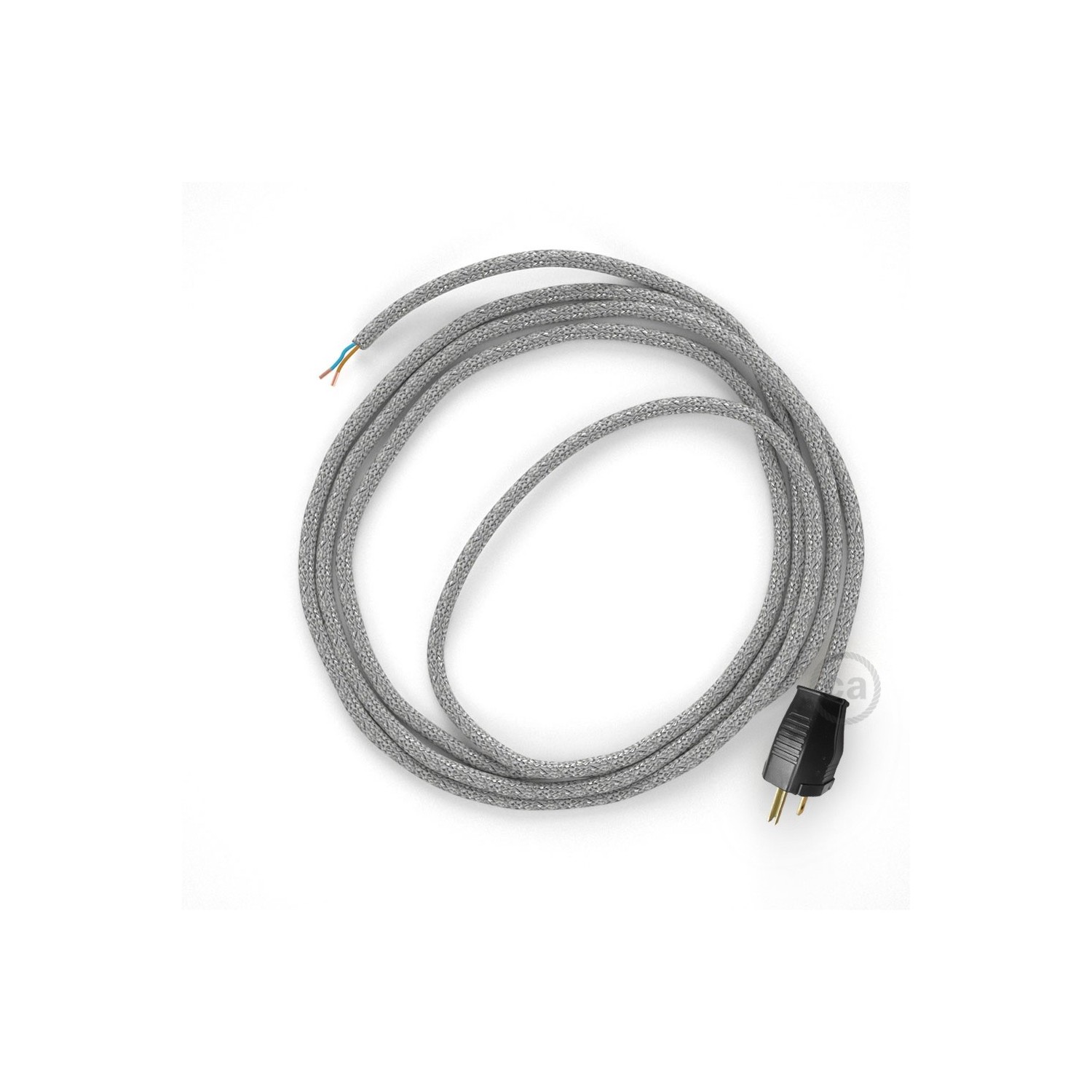 Cord-set - RL02 Silver Glitter Covered Round Cable