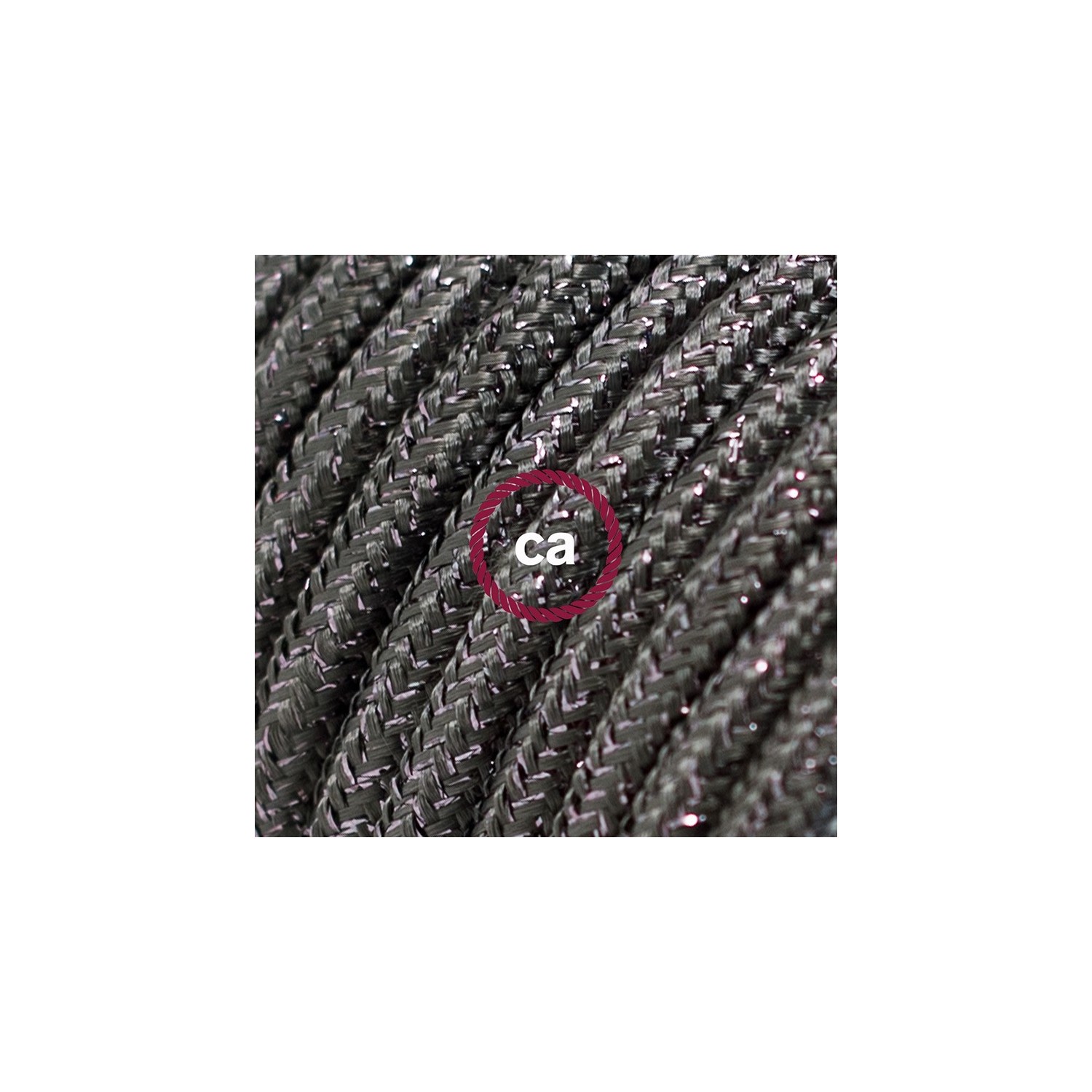 Cord-set - RL03 Gray Glitter Covered Round Cable