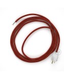 Cord-set - RL09 Red Glitter Covered Round Cable