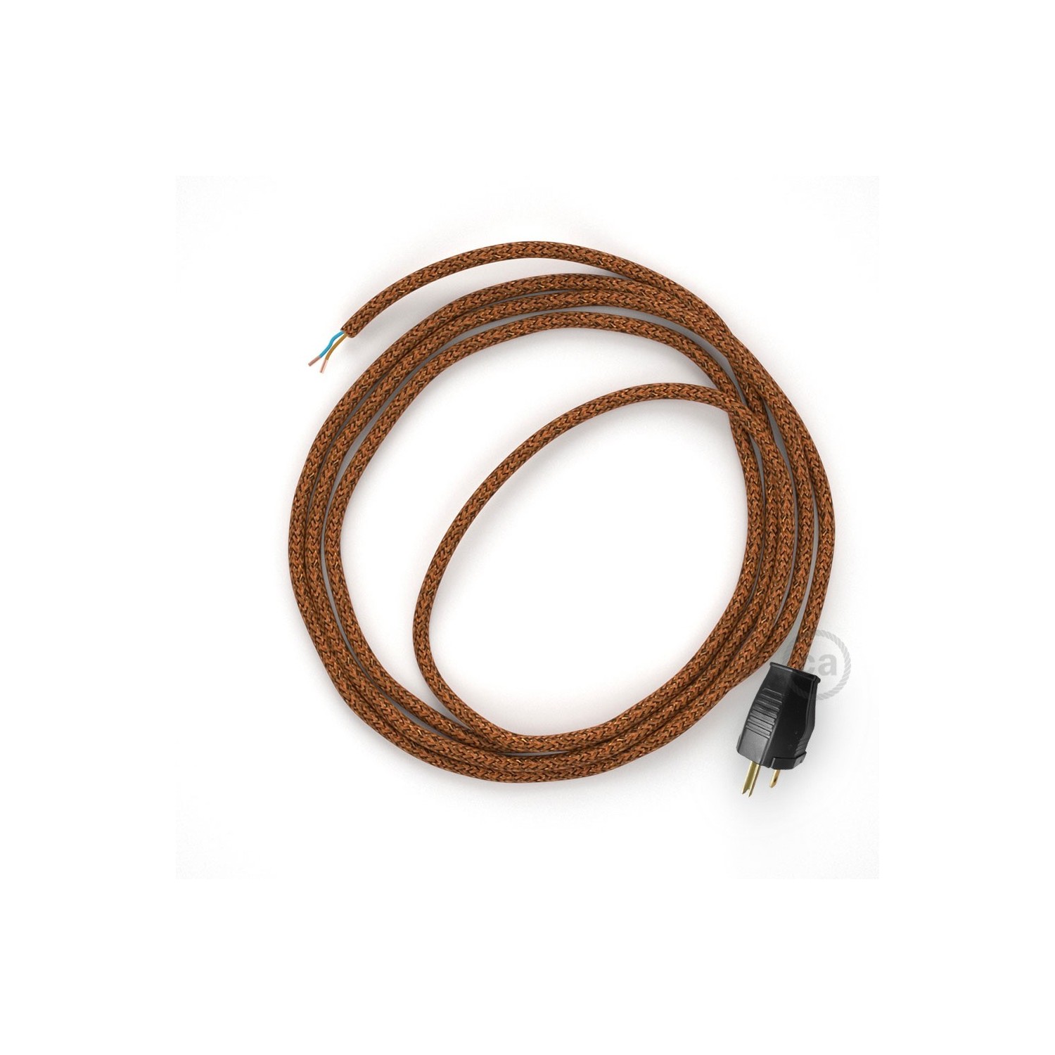 Cord-set - RL22 Copper Glitter Covered Round Cable