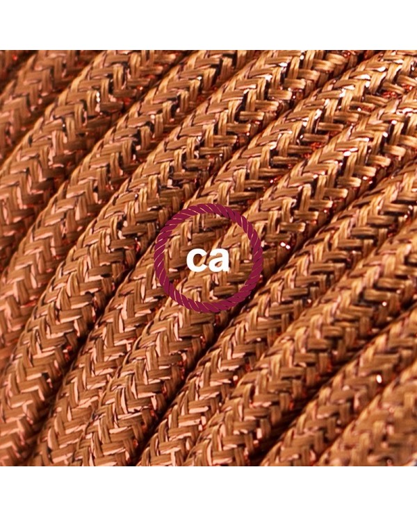 Cord-set - RL22 Copper Glitter Covered Round Cable