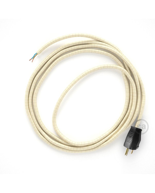 Cord-set - RM00 Ivory Rayon Covered Round Cable