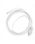 Cord-set - RM01 White Rayon Covered Round Cable