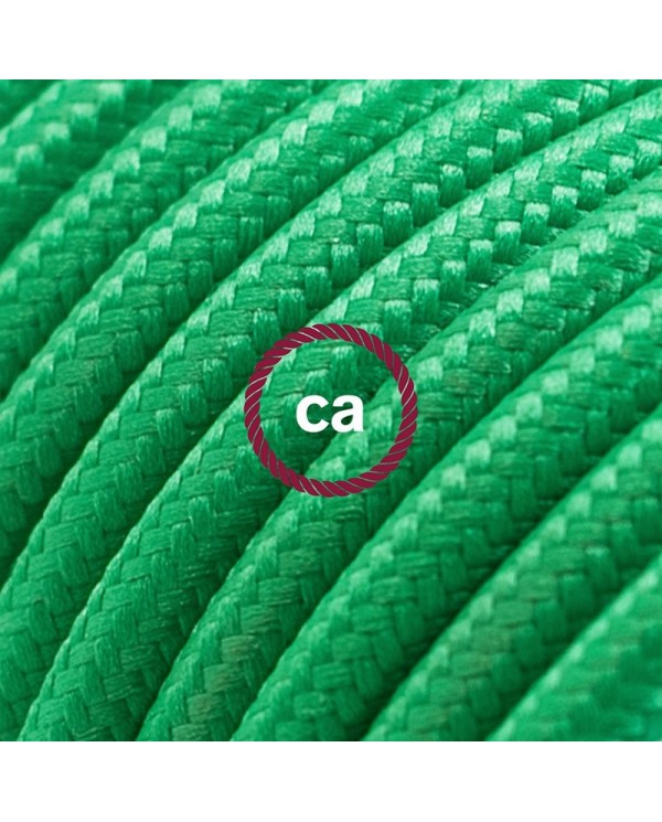 Cord-set - RM06 Green Rayon Covered Round Cable