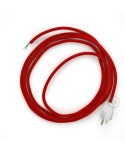 Cord-set - RM09 Red Rayon Covered Round Cable